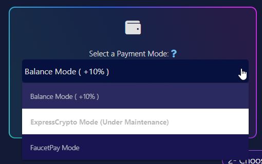 Final AutoClaim Payment mode selection